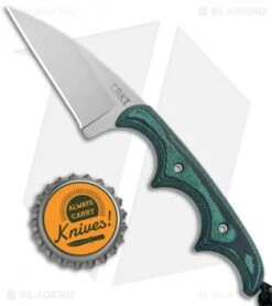 CRKT Folts Minimalist Fixed Blade Neck Knife Micarta (2" Bead Blast) 2385 -Blade HQ Knife Shop CRKT Folts Minimalist Neck Knife Black Green Micarta BB 2385 BHQ 4592 jr bottlecap