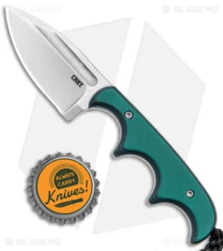 CRKT Folts Minimalist Spear Point Neck Knife Green Resin/Fiber (2.1" Stonewash) -Blade HQ Knife Shop CRKT Folts Minimalist SP Neck Knife Green Resin Fiber SW BHQ 145872 jr bottlecap