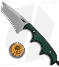 CRKT Folts Minimalist Tanto Neck Knife (2.125" Bead Blast) 2386 -Blade HQ Knife Shop CRKT Folts Minimalist Tanto Neck Knife Green Black BB 2386 BHQ 7032 jr bottlecap