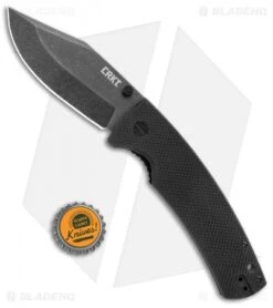 CRKT Ryan Johnson The Gulf Lock Knife Black G10 (4" Black Stonewash) -Blade HQ Knife Shop CRKT Gulf LL Black G 10 BSW 2795 BHQ 103930 jr bottlecap
