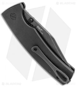 CRKT Ryan Johnson The Gulf Lock Knife Black G10 (4" Black Stonewash) -Blade HQ Knife Shop CRKT Gulf LL Black G 10 BSW 2795 BHQ 103930 jr side 2