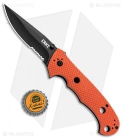 CRKT Hammond Cruiser LAWKS Liner Lock Knife Orange (3.75" Black Serr) 7914ORB -Blade HQ Knife Shop CRKT Hammond Cruiser Orange Black Serr CR7914ORB BHQ 87150 jr bottlecap 2
