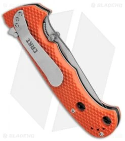 CRKT Hammond Cruiser LAWKS Liner Lock Knife Orange (3.75" Satin Serr) 7914OR -Blade HQ Knife Shop CRKT Hammond Cruiser Orange Serr CR7914OR BHQ 87149 jr side 2