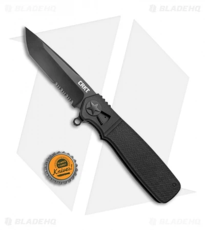 CRKT Homefront Tactical Tanto Field Strip Knife Black (3.5" Black Serr) K260KKS CRKT Homefront Tactical Tanto Field Strip Knife Black (3.5" Black Serr) K260KKS -Blade HQ Knife Shop CRKT Homefront Tactical Tanto LL Black Black Serr K260KKS BHQ 51833 jr bottlecap