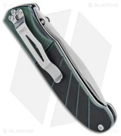 CRKT Ignitor Spring Assisted Knife Black & Green G10 (3.38" Satin) 6850 -Blade HQ Knife Shop CRKT Ignitor SA Black Green G 10 Satin 6850 BHQ 4374 jr side