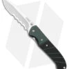 CRKT Ignitor Spring Assisted Knife Black & Green G-10 (3.38" Satin Serr) 6855