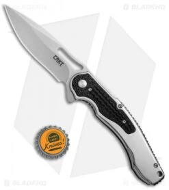CRKT Ikoma Carnufex Frame Lock Flipper Knife (4" Satin) 5480 -Blade HQ Knife Shop CRKT Ikoma Carnufex Satin 5480 BHQ 51840 jr bottlecap 2