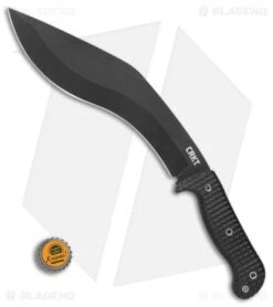 CRKT Johnson KUK Tactical Kukri Fixed Blade Knife (10.56" Black) 2742 -Blade HQ Knife Shop CRKT Johnson KUK Tactical Kukri black BHQ 76695 er bottlecap