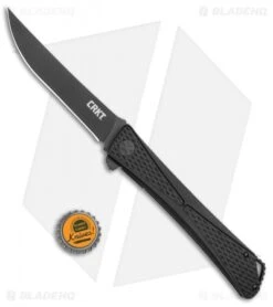CRKT Jumbones Blackout Liner Lock Knife Aluminum (4.8" Black) 7532K -Blade HQ Knife Shop CRKT Jumbones Blackout LL Aluminum Black BHQ 113909 jr bottlecap