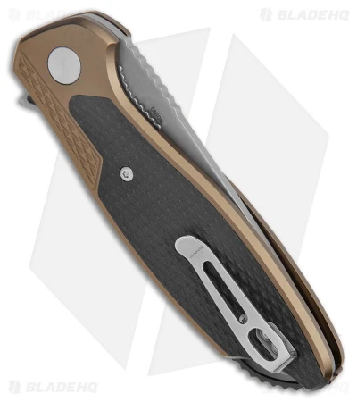 CRKT Ken Onion Jake Liner Lock Knife Bronze Aluminum (3.32" Bead Blast) CRKT Ken Onion Jake Liner Lock Knife Bronze Aluminum (3.32" Bead Blast) -Blade HQ Knife Shop CRKT Ken Onion Jake LL Bronze Aluminum BB BHQ 178669 jr side