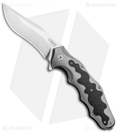 CRKT Ken Onion Motley Flipper Knife Carbon Fiber/Ti (Satin) K210CFXP CRKT Ken Onion Motley Flipper Knife Carbon Fiber/Ti (Satin) K210CFXP -Blade HQ Knife Shop CRKT Ken Onion Motley CF Ti Satin K210CFXP BHQ 92296 jr