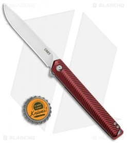 CRKT Ken Onion Stylus Spring Assisted Flipper Knife Maroon (3.1" Satin) K820BXP -Blade HQ Knife Shop CRKT Ken Onion Stylus Assisted Flipper Maroon Satin K820BXP BHQ 124716 jr bottlecap