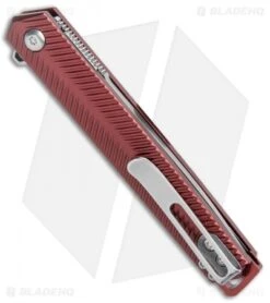 CRKT Ken Onion Stylus Spring Assisted Flipper Knife Maroon (3.1" Satin) K820BXP -Blade HQ Knife Shop CRKT Ken Onion Stylus Assisted Flipper Maroon Satin K820BXP BHQ 124716 jr side