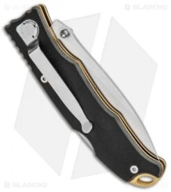 CRKT Lake Laredo Lockback Knife Black G-10 (3.25" Satin Serr) 7266 -Blade HQ Knife Shop CRKT Lake Laredo LB Black G 10 Satin Serr 7266 BHQ 85978 jr side