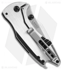 CRKT Ochs Largo Spring Assisted Knife Stainless Steel (2.5" Satin) 5360 -Blade HQ Knife Shop CRKT Largo jr side 2