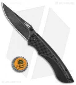 CRKT Lerch Burnout Frame Lock Knife G-10/Carbon Fiber (3.625" Black) 4123K -Blade HQ Knife Shop CRKT Lerch Burnout FL G 10 CF Black SW 4123K BHQ 103932 jr bottlecap