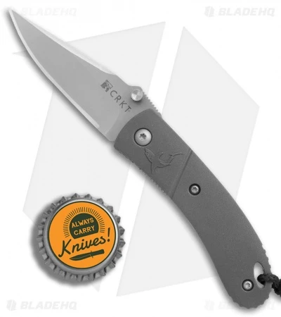CRKT Lightfoot Urban Shark Liner Lock Knife Gray (2.5" Satin) CRKT Lightfoot Urban Shark Liner Lock Knife Gray (2.5" Satin) -Blade HQ Knife Shop CRKT Lightfoot Urban Shark gray satin BHQ 76311 er bottlecap