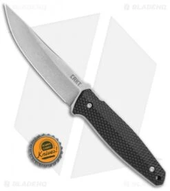 CRKT Lucas Burnley Strafe Fixed Blade Knife Black GFN (4.6" Satin)1210 -Blade HQ Knife Shop CRKT Lucas Burnley Strafe Black GFN Satin 1210 BHQ 51814 jr bottlecap