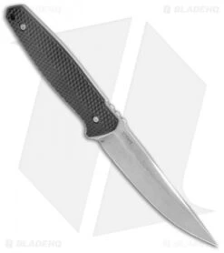 CRKT Lucas Burnley Strafe Fixed Blade Knife Black GFN (4.6" Satin)1210 -Blade HQ Knife Shop CRKT Lucas Burnley Strafe Black GFN Satin 1210 BHQ 51814 jr spine