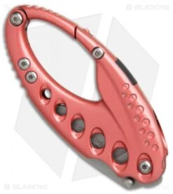 CRKT Lumabiner Pink Liner Lock Knife W/ L.E.D Light (1.6" Bead Blast) -Blade HQ Knife Shop CRKT Lumabiner Pink LED light bb BHQ 69069 er side