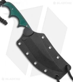 CRKT Folts Minimalist Katana Neck Knife Green Resin/Fiber (3.6" Bead Blast) -Blade HQ Knife Shop CRKT Minimalist Katana Neck Knife BB BHQ 138970 jr sheath