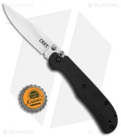 CRKT Offbeat II Lockback Knife Black GRN (3.2" Satin) 7760 -Blade HQ Knife Shop CRKT Offbeat II LB Black GRN Satin 7760 BHQ 92295 jr bottlecap