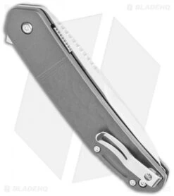 CRKT Onion Bona Fide Liner Lock Knife Gray Aluminum (3.5" Satin) K540GXP -Blade HQ Knife Shop CRKT Onion Bone Fide LL Gray Aluminum Satin K540GXP BHQ 119385 jr side