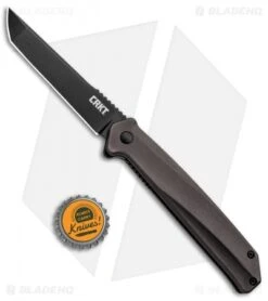 CRKT Onion Helical Liner Lock Knife Black Aluminum (3.52" Black D2) K500GKP 3 CRKT Onion Helical Liner Lock Knife Black Aluminum (3.52" Black D2) K500GKP -Blade HQ Knife Shop CRKT Onion Helical LL Tanto Aluminum Black K500GKP BHQ 92301 jr bottlecap