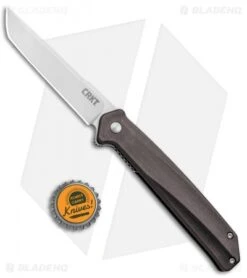 CRKT Onion Helical Liner Lock Tanto Knife Aluminum (3.52" Satin) K500GXP -Blade HQ Knife Shop CRKT Onion Helical LL Tanto Aluminum Satin K500GXP BHQ 92300 jr bottlecap