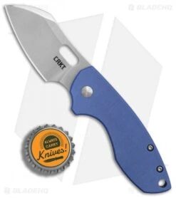 CRKT Pilar Frame Lock Knife Blue G-10 (2.4" Satin) 5311GB -Blade HQ Knife Shop CRKT Pilar Blue G10 satin BHQ 84146 er bottlecap