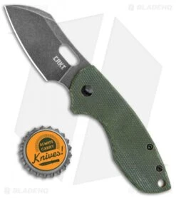CRKT Pilar Exclusive Frame Lock Knife Green Micarta (2.4" Smokewash D2) -Blade HQ Knife Shop CRKT Pilar FL Green Micarta Smokewash D2 BHQ 113627 jr bottlecap