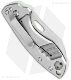 CRKT Pilar Frame Lock Knife Natural G-10 BHQ Exclusive (2.4" Stonewash D2) -Blade HQ Knife Shop CRKT Pilar FL Natural G 10 SW BHQ 113632 jr side