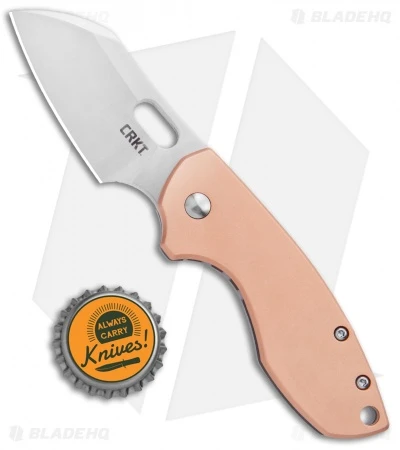 CRKT Pilar Frame Lock Knife Stainless Steel/Copper (2.4" Satin) 5311CU CRKT Pilar Frame Lock Knife Stainless Steel/Copper (2.4" Satin) 5311CU -Blade HQ Knife Shop CRKT Pilar FL SS Copper Satin 5311CU BHQ 103633 jr bottlecap