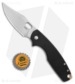 CRKT Pilar IV Frame Lock Knife Black G-10 (3.09" Satin D2) -Blade HQ Knife Shop CRKT Pilar IV FL Black G 10 Satin BHQ 178666 jr bottlecap