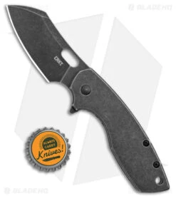 CRKT Pilar Large Frame Lock Flipper Knife Stainless Steel (2.67" Stonewash) -Blade HQ Knife Shop CRKT Pilar Large FL SS BW BHQ 178667 jr bottlecap
