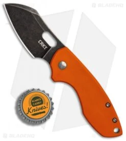 CRKT Pilar Frame Lock Knife Orange G-10 (2.4" Black SW) 5311GKG -Blade HQ Knife Shop CRKT Pilar Orange G10 Acid SW BHQ 84147 er bottlecap