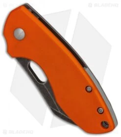 CRKT Pilar Frame Lock Knife Orange G-10 (2.4" Black SW) 5311GKG -Blade HQ Knife Shop CRKT Pilar Orange G10 Acid SW BHQ 84147 er spine