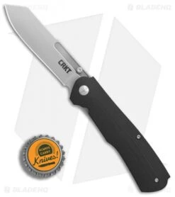 CRKT Radic Spring Assisted Knife Black G-10 (3.3" Satin) 6040 -Blade HQ Knife Shop CRKT Radic Black G10 satin BHQ 76682 er bottlecap