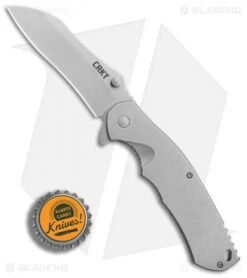 CRKT Rasp Frame Lock Flipper Knife Stainless Steel (3.67" Stonewash) 2081 -Blade HQ Knife Shop CRKT Rasp Stainless steel sw BHQ 76686 er bottlecap