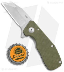 CRKT Razelcliffe Frame Lock Knife OD Green G-10 (2.4" Satin) -Blade HQ Knife Shop CRKT Razelcliffe OD Green G 10 SW BHQ 140697 jr bottlecap