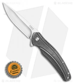 CRKT Ripple Liner Lock Knife Black Aluminum (3.125" Satin) K415KXP -Blade HQ Knife Shop CRKT Ripple Liner Lock Knife Black Aluminum 3.125 Satin K415KXP BHQ 11407LS Bottlecap