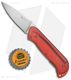 CRKT Rollock Pocket Knife Red Translucent (2.25" Polish) 5202R -Blade HQ Knife Shop CRKT Rollock Red Translucent Polish 5202R BHQ 68540 jr bottlecap
