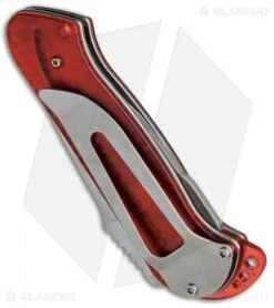 CRKT Rollock Pocket Knife Red Translucent (2.25" Polish) 5202R -Blade HQ Knife Shop CRKT Rollock Red Translucent Polish 5202R BHQ 68540 jr side
