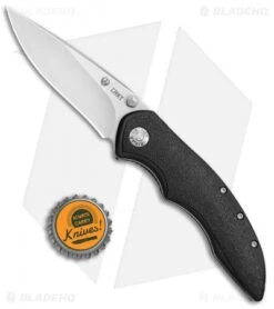 CRKT Ruger Knives High-Brass Spring Assisted Knife Black (3.19" Satin) R2601 -Blade HQ Knife Shop CRKT Ruger High Brass SA Black Satin R2601 BHQ 76850 jr bottlecap