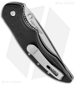 CRKT Ruger Knives High-Brass Spring Assisted Knife Black (3.19" Satin) R2601 -Blade HQ Knife Shop CRKT Ruger High Brass SA Black Satin R2601 BHQ 76850 jr side