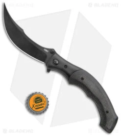 CRKT Ritual Spring Assisted Knife Black Micarta (4.37" Black 14C28N) 7471K -Blade HQ Knife Shop CRKT SA Black Resin Infused Fiber Black BHQ 176877 jr bottlecap