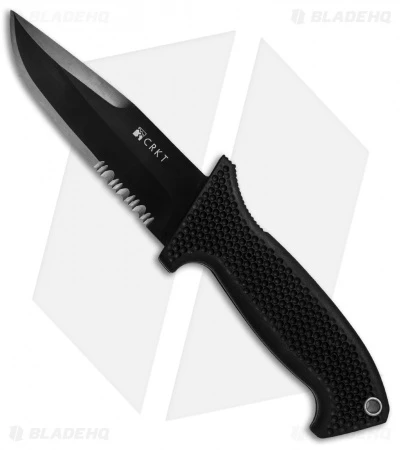 CRKT M60-14PK SOTFB Fixed Blade Knife (4.38" Black Serr) CRKT M60-14PK SOTFB Fixed Blade Knife (4.38" Black Serr) -Blade HQ Knife Shop CRKT SOTFB Black Serr M60 14PK BHQ 49847 jr