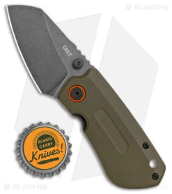 CRKT Schwarz Overland Compact Frame Lock Knife OD Green G-10 (2.24" Black) 6277 -Blade HQ Knife Shop CRKT Schwarz Overland Compact FL OD Green G 10 BW BHQ 178658 jr bottlecap