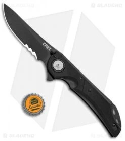 CRKT Seismic Deadbolt Lock Knife Black G-10 (4" Black Serr) 5401K -Blade HQ Knife Shop CRKT Seismic Deadbolt Lock Black G 10 Black Serr 5401K BHQ 92336 jr bottlecap