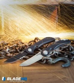 CRKT Seismic Deadbolt Lock Knife Black G-10 (4" Black Serr) 5401K -Blade HQ Knife Shop CRKT Seismic Deadbolt Lock Knife Black G 10 Satin 5401 BHQ 92270 kp sparks web 1